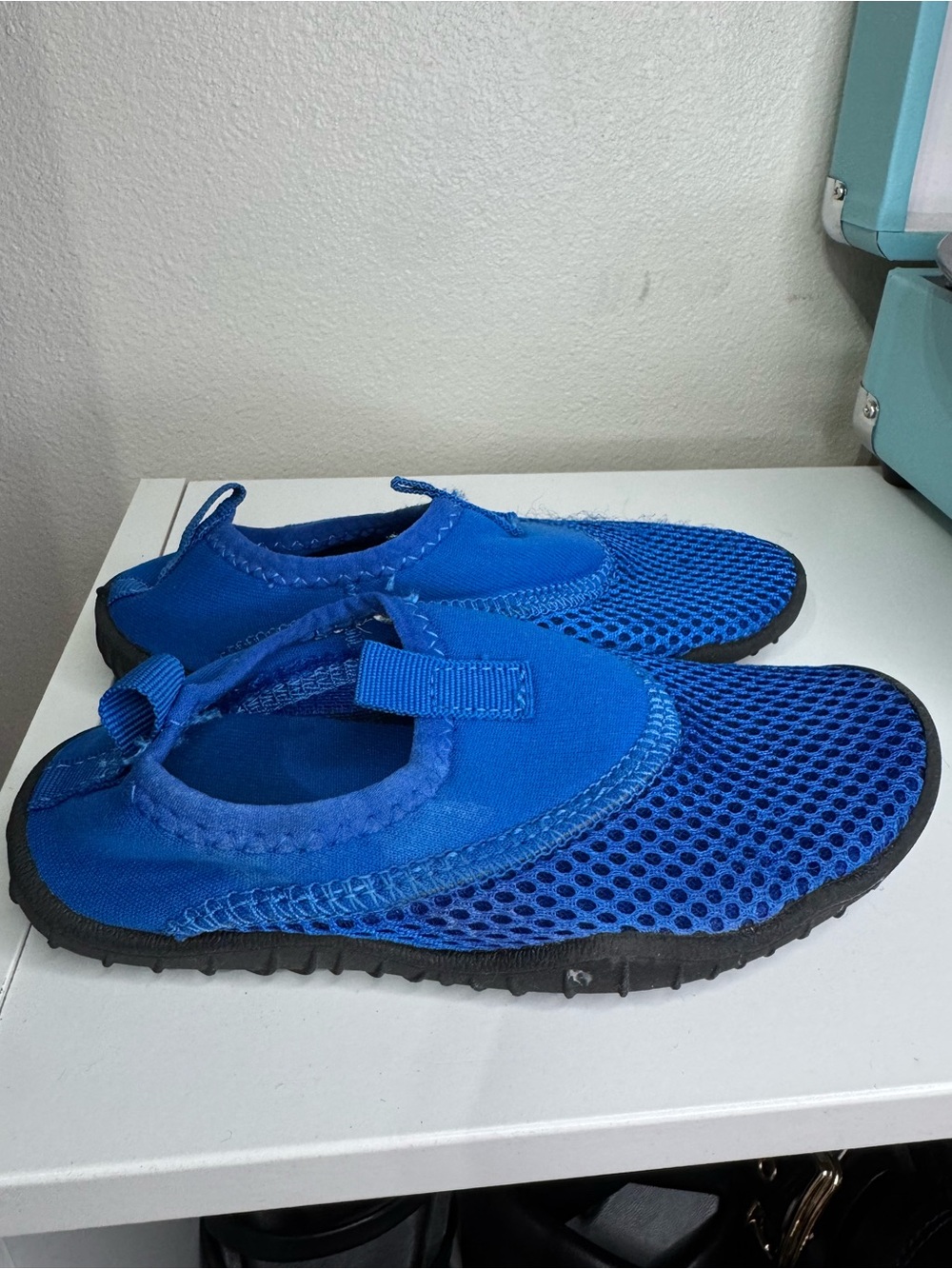 wonder nation Blue Kids Water Shoes - Slip-On Mesh Swim Shoes